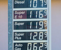 Preistafel Tankstelle